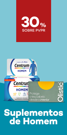 Suplementos para Homem com destaque promocional de até 35% sobre preço de Venda ao Público Recomendado